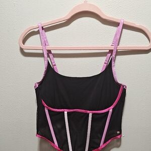 Chic Black and Pink Women's Chemise